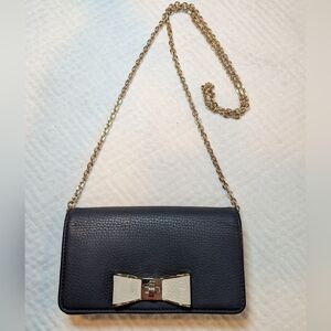 Kate Spade New York x The Madison Ave Crossbody Bag Small Blue Bow Clasp